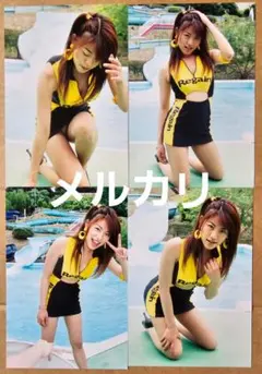 赤松寛子 生写真6枚セット⑤レースクイーン(ハガキサイズ)水着（再