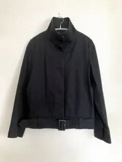 A/T☆アツロウタヤマ☆ブラックジャケット☆ベルト☆黒×ピンク☆スタンドカラーのサムネイル