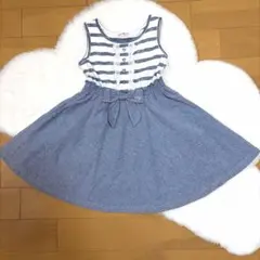 mezzo piano レース フリル ハート ワンピー 130cm