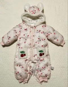 【美品】うさぎ　ロンパース　中綿コート　ジャンバー　カバーオール　80