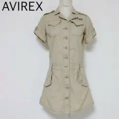 AVIREX アヴィレックス 半袖 シャツ ワンピース ミリタリー ベージュのサムネイル
