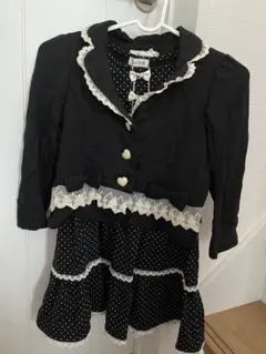 any FAM 黒 ドット柄 フォーマルドレス 120サイズ