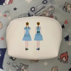 Tartine 両面プリント シェル型ポーチ ホワイト 熊AUDREY