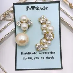 人気 ウエディング パールビジュー イヤーカフ ブライダルアクセサリー 結婚式