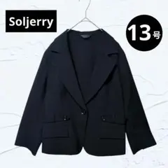 ❤美品❤Soljerry ブラックフォーマル ジャケット 13AR 冠婚葬祭 黒