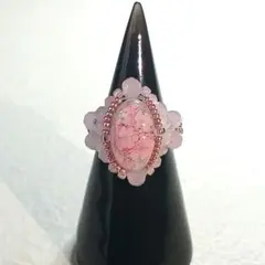 No.3805 ビーズリングハンドメイド(13～15号)