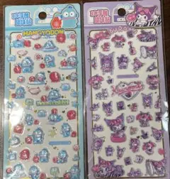 【1点限り】キラキラ 3D サンリオ シール 2種類セット