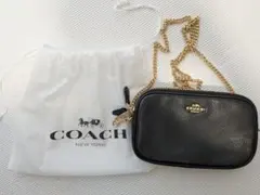 COACH ショルダーバッグ ブラック ゴールドチェーンのサムネイル