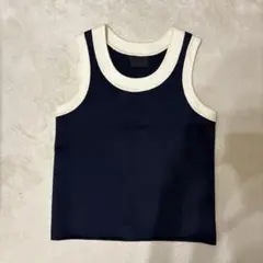 prada 2013ss ネイビーアイボリー ノースリーブベスト 2025年最新】prada 13ssの人気アイテム - メルカリ