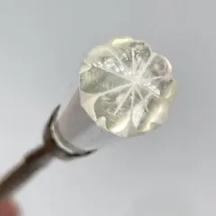 031801 アンティーク　水晶　桜　玉彫　かんざし