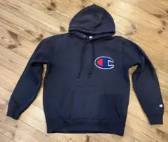 Champion ブラック　パーカー　L