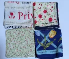 花柄ハンカチ 4枚セット　中古品