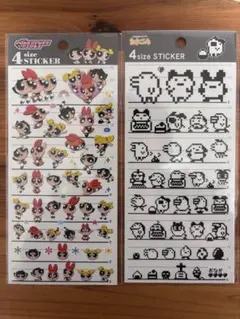 4size STICKER パワパフ　たまごっち