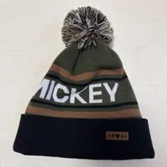 ミッキー ニット帽 ポンポン付き