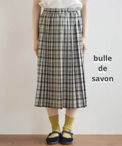 bulle de savon T/R CHECK プリーツスカート フリーサイズ