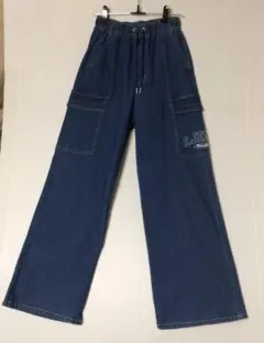 しまむら S.JENNIコラボ デニムブルー ワイドパンツ 150のサムネイル
