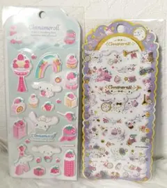 正規品　シナモロール　マシュマロシール　ジェルシール　2枚組　ぷっくりシール