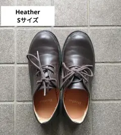 ダークブラウン レースアップ 厚底シューズ　Heatherのサムネイル