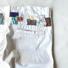Waffle Waffle パッチワーク　パンツ　ホワイトのサムネイル