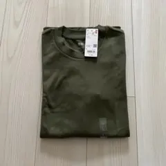 新品タグ付き　ユニクロ　ソフトタッチクルーネックT 長袖　 オリーブ　L