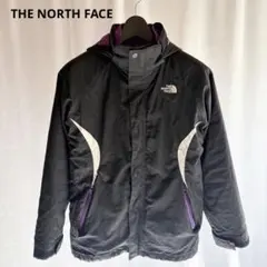 ザ・ノースフェイス　HYVENT　フード付きジャケット 黒/紫　S〜M