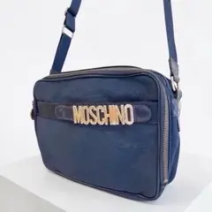 MOSCHINO モスキーノ ショルダーバッグ 日本製 ネイビー