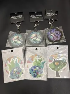 ポケモン アクリルキーホルダー３点 シール 3枚