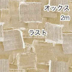 ラスト 2m デニム調ポケット ベージュ オックス