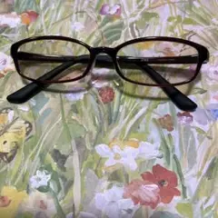 JINS ブラウン　ブルーライトカットメガネ(度なし)