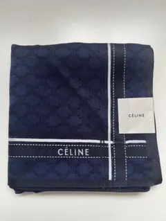 CELINE セリーヌ ハンカチ マカダム柄 ネイビーのサムネイル