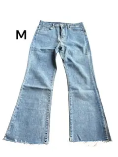【即決大歓迎】Mサイズ ブーツカットデニム フリンジ