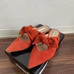 【ZARA】リボンミュールサンダル