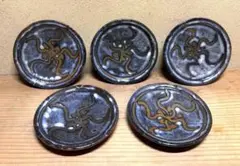 骨董 昔むかしの酒津焼 径15cm丸皿 五枚　斬新な模様！ 2026年最新】酒津焼の人気アイテム - メルカリ