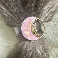 特価品+❤︎♡❤︎+ポニーフック117透かし彫り満月三日月型分厚いアセチ合金ヘアカフ