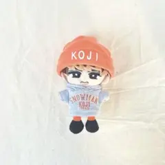 すのチル　チルぬい　服　グレーカレッジパーカー　オレンジ　KOJI