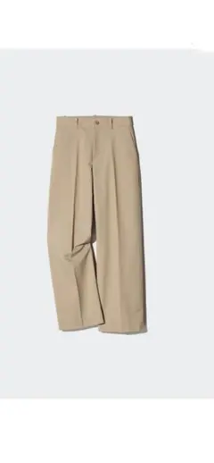 UNIQLOユニクロ　ベージュ ワイドチノパンツ
