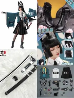 ゼンゼロ　千夏　コスプレ衣装　ティータイム　ウイッグ　メガホン　フルセット ゼンゼロ 千夏 コスプレ衣装 ティータイム ウイッグ メガホン フル