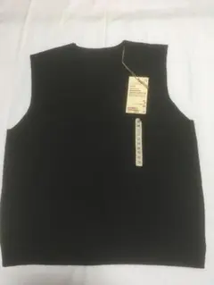 新品☆MUJI 無印良品ニットベスト Mサイズ　ブラック