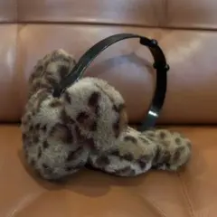 【美品】ミッキー ヒョウ柄 耳あて イヤーマフ