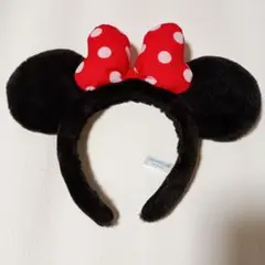 ミニーマウス耳付きカチューシャ