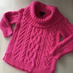 Ralph Lauren ピンク ケーブルニットセーター 3/3T