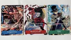 英語版　ワンピースカード　3rd　anniversary 三兄弟　ルフィ