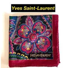 Yves Saint Laurent ハンカチ　スカーフ　ペイズリー　花柄