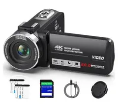 32倍ズーム ビデオカメラ 本体 4K ビデオカメラ 本体 18倍ズーム - メルカリ