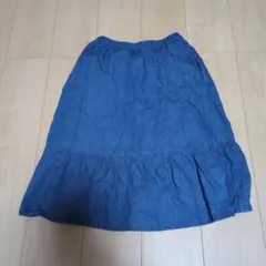 UNIQLO薄手 デニム フレアスカート 150