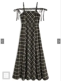 グレイル 新品 チェック柄ストラップキャミソールワンピース dk1632 春夏