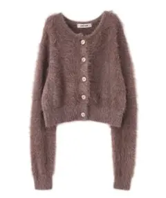 cocodeal フェザーコンパクトニットカーディガン