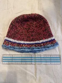 カラフルニット帽 ストライプデザイン