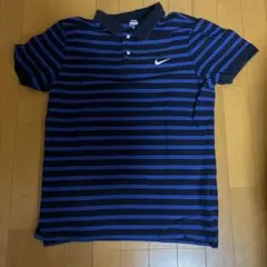 NIKE ボーダー ポロシャツ ネイビー ブルー XLのサムネイル