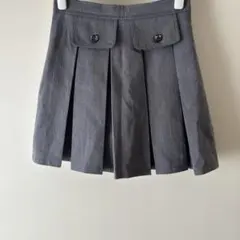 フェイクポケットミニスカート グレー